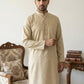 Solid Cotton Kurta for Men ( KO 5144Beige )