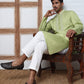 Embroidered Silk-Blend Kurtas ( ANMKO 292Green )
