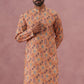 Traditional Printed Cotton Blend Kurtas ( ANMKO 277Orange )  [RT] [L-3]