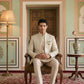 Men’s Embroidered Indo-Western Set ( 50JIND 131Cream S )