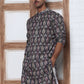 Thread Work & Printed Cotton Blend Kurtas ( ANMKO 297Navy )  [RT] [D-3]