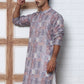 Thread Work & Printed Cotton Blend Kurtas ( ANMKO 297Grey )  [RT] [D-3]