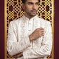 Men's Silk Blend Embroidered Indo-Western Set