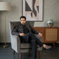 Men Black Embroidered Indo-Western Set ( 50JIND 121Black S )