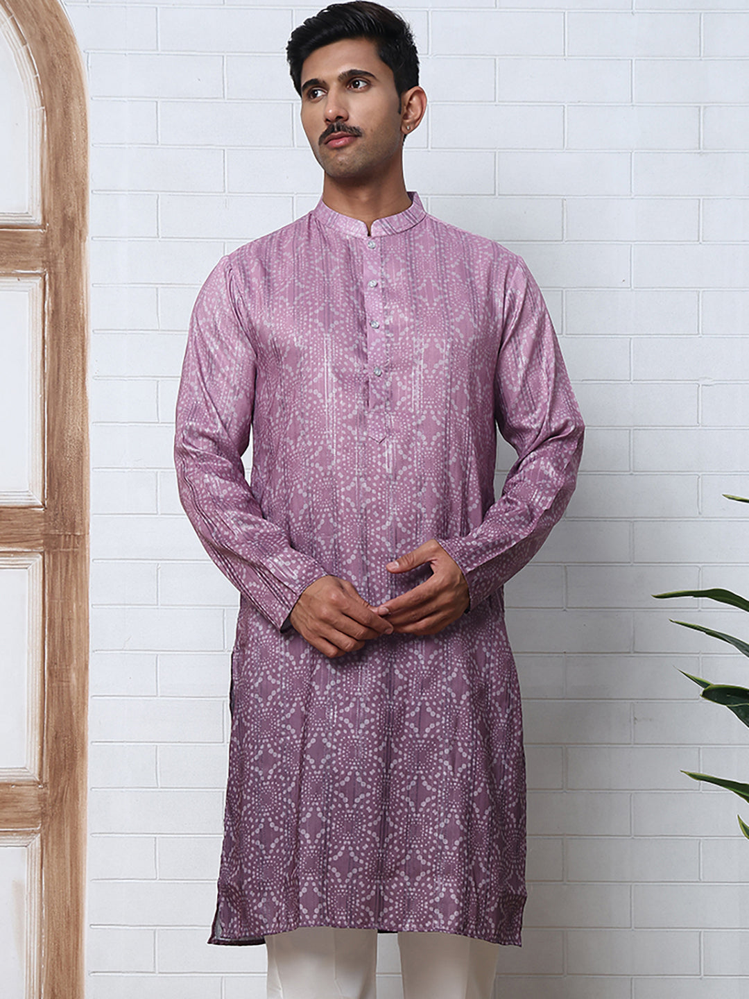 Bandhani Print Thread-Work Kurtas ( ANMKO 291Purple )  [RT] [L-5]