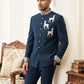 Deer Embroidered Japanese Fabric Indo-Western Set