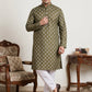 Floral Printed Kurta with Pyjama for Men
