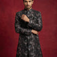 Premium Velvet Embroidered Indo-Western Set ( 50JIND 194Black )