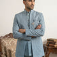 Men's Cotton Blend Embroidered Indo-Western Set