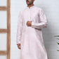 Men's Silk Blend Mirror & Thread Work Kurtas ( ANMKO 287Lavender )  [RT] [D-4]