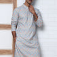 Viscose Rayon Self-Design Embroidered Kurtas ( ANMKO 278Blue )  [RT] [M-6]