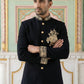 Japanese Embroidered Indo-Western Set ( 50JIND 156Black S )