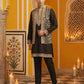 Men's Embroidered Waistcoat and Kurta Pyjama ( JOKPWCS 5054Black )
