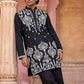 Embroidered Cotton Blend Kurta for Men ( Z JKO C 5636 Black )