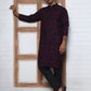 Festive Silk Blend Embroidered Kurtas ( HOPKO 011Purple )  [RT] [P-3]