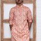 Men's Festive Sequins & Thread Work Kurtas ( ANMKO 288Peach )  [RT] [C-3]