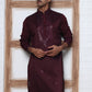 Men Silk Blend Festive Embroidered Kurtas ( ANMKO 286Maroon )  [RT] [M-6]