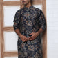 Cotton Blend Floral Printed Kurtas ( ANMKO 294Navy )  [RT] [M-5]