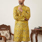 Silk Blend Floral Embroidered Kurta Pyjama Set