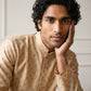 Men's Foil Print Traditional Kurta ( 65KO 5642 Peach )