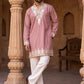 Embroidered Japanese Fabric Kurta with Korean Pants ( 65KP PJ11W J 5638 Magenta )