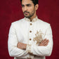 Japanese Embroidered Indo-Western Set ( 50JIND 156White S )