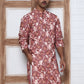 Thread Work & Printed Cotton Blend Kurtas ( ANMKO 297Brown )  [RT] [D-3]