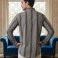 Stripe Pattern Cotton Blend Ethnic Kurta ( 65KO 5482Grey S ) [FF] [K-13]