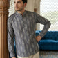 Stylish All-Over Print Casual Ethnic Short Kurta ( 65KO 5483Grey S ) [FF] [A-1-4]