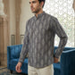 Stylish All-Over Print Casual Ethnic Short Kurta ( 65KO 5483Grey S ) [FF] [A-1-4]