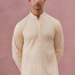 Viscose Rayon Traditional Embroidered Kurta (65KO 5330 Beige ) [FF] [1-1-9]
