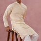 Viscose Rayon Traditional Embroidered Kurta (65KO 5330 Beige ) [FF] [1-1-9]