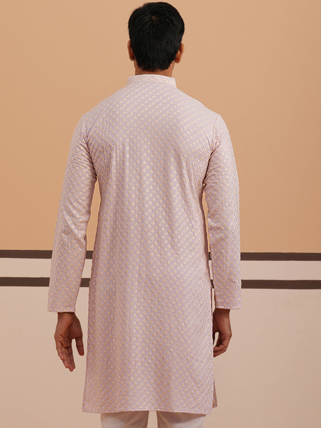 Viscose Rayon Traditional Embroidered Kurta (65KO 5330 Purple ) [FF] [1-1-9]