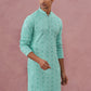 Sequin-Embellished Rayon Embroidered Kurta (65KO 5331 Green ) [FF] [O-6]