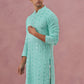 Sequin-Embellished Rayon Embroidered Kurta (65KO 5331 Green ) [FF] [O-6]