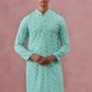 Sequin-Embellished Rayon Embroidered Kurta (65KO 5331 Green ) [FF] [O-6]