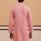 Sequin-Embellished Rayon Embroidered Kurta ( 65KO 5331 Peach ) [FF] [O-6]