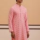 Sequin-Embellished Rayon Embroidered Kurta ( 65KO 5331 Peach ) [FF] [O-6]