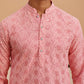 Sequin-Embellished Rayon Embroidered Kurta ( 65KO 5331 Peach ) [FF] [O-6]
