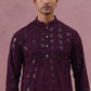 Sequin-Embellished Rayon Embroidered Kurta (65KO 5331 Purple ) [FF] [O-6]