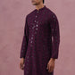 Sequin-Embellished Rayon Embroidered Kurta (65KO 5331 Purple ) [FF] [O-6]