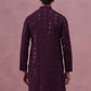 Sequin-Embellished Rayon Embroidered Kurta (65KO 5331 Purple ) [FF] [O-6]