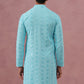 Sequin-Embellished Rayon Embroidered Kurta ( 65KO 5331 Sky ) [FF] [O-6]