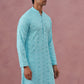 Sequin-Embellished Rayon Embroidered Kurta ( 65KO 5331 Sky ) [FF] [O-6]