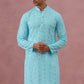 Sequin-Embellished Rayon Embroidered Kurta ( 65KO 5331 Sky ) [FF] [O-6]