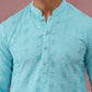 Sequin-Embellished Rayon Embroidered Kurta ( 65KO 5331 Sky ) [FF] [O-6]