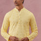 Sequin-Embellished Rayon Embroidered Kurta (65KO 5331 Yellow ) [FF] [O-6]