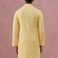 Sequin-Embellished Rayon Embroidered Kurta (65KO 5331 Yellow ) [FF] [O-6]