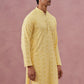 Sequin-Embellished Rayon Embroidered Kurta (65KO 5331 Yellow ) [FF] [O-6]