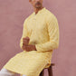 Sequin-Embellished Rayon Embroidered Kurta (65KO 5331 Yellow ) [FF] [O-6]